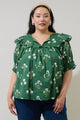 Kestrel Floral Auria Puff Sleeve Top Curve