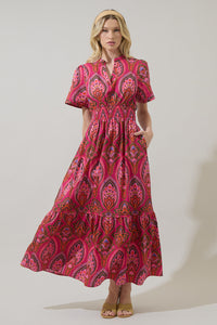 Azura Paisley Belraj Poplin Maxi Dress