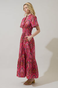 Azura Paisley Belraj Poplin Maxi Dress