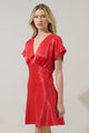 Gisele Satin Dolman Mini Dress