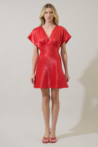 Gisele Satin Dolman Mini Dress