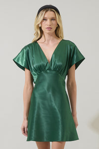 Gisele Satin Dolman Mini Dress