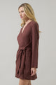 Raelynn Linen Wrap Mini Dress