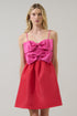 Tizza Bow Color Block Mini Dress