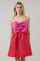Tizza Bow Color Block Mini Dress