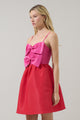 Tizza Bow Color Block Mini Dress