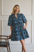 Etta Floral Dixie Split Neck Shift Dress