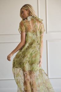 Ellery Floral Dime Organza Maxi Dress