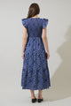 Zenira Paisley Sunfire Tiered Midi Dress