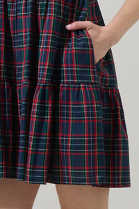 Chapman Plaid Jacey Babydoll Mini Dress