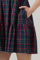Chapman Plaid Jacey Babydoll Mini Dress