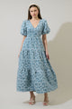 Arielle Jacquard Maxi Tiered Dress