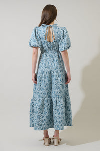Arielle Jacquard Maxi Tiered Dress