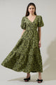 Arielle Jacquard Maxi Tiered Dress