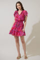 Anais Floral Bumble Ruffle Mini Dress
