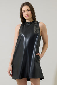 Polley Leather Benson Trapeze Mini Dress