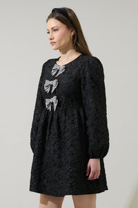 Arielle Jacquard Glow Bow Dress