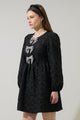Arielle Jacquard Glow Bow Dress