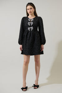 Arielle Jacquard Glow Bow Dress
