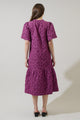 Arielle Jacquard Floral Ely Midi Dress