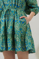Nyra Paisley Jazlyn Split Neck Mini Dress