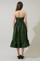 Aurra Jacquard Strapless Midi Dress