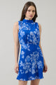 Lilith Floral Hallie Mock Neck Mini Dress