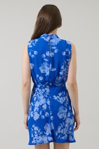Lilith Floral Hallie Mock Neck Mini Dress