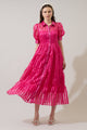 Kadi Striped Organza Midi Dress