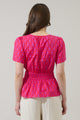Vaila Floral Sarina Smocked Peplum Top