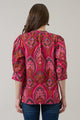 Azura Paisley Irina Split Neck Top