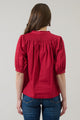 Narris Blossom Smocked Mock Neck Top