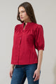 Narris Blossom Smocked Mock Neck Top