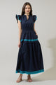 Solene Contrast Maxi Dress