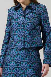 Aurra Jacquard Collared Jacket