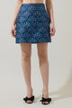 Aurra Jacquard A-line Mini Skirt