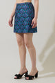 Aurra Jacquard A-line Mini Skirt