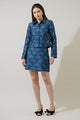 Aurra Jacquard A-line Mini Skirt