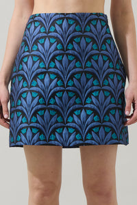 Aurra Jacquard A-line Mini Skirt
