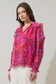 Anais Floral Raj Ruffle Balloon Sleeve