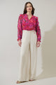 Anais Floral Raj Ruffle Balloon Sleeve