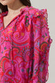 Anais Floral Raj Ruffle Balloon Sleeve