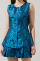 Farrah Jacquard Maize Sleeveless Top