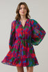 Kaeli Floral Paxton Balloon Sleeve Mini Dress