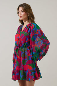 Kaeli Floral Paxton Balloon Sleeve Mini Dress