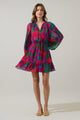 Kaeli Floral Paxton Balloon Sleeve Mini Dress