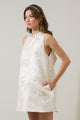 Jaiyana Jacquard Benson Trapeze Mini Dress