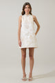 Jaiyana Jacquard Benson Trapeze Mini Dress