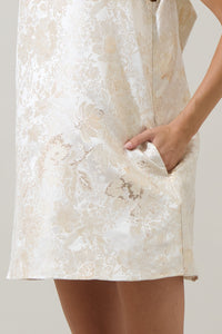 Jaiyana Jacquard Benson Trapeze Mini Dress