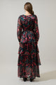 Briala Organza Sandy Pleated Maxi Dress